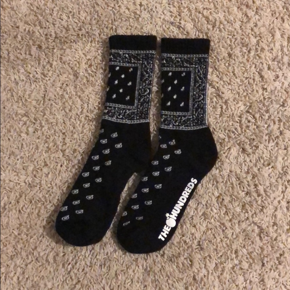 Black and white long socks